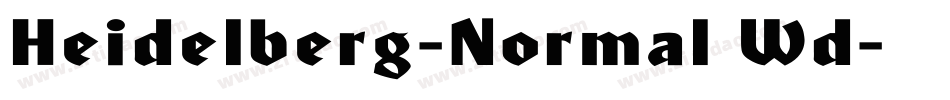 Heidelberg-Normal Wd字体转换